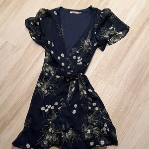 A.L.C. Navy Floral Mini Dress
